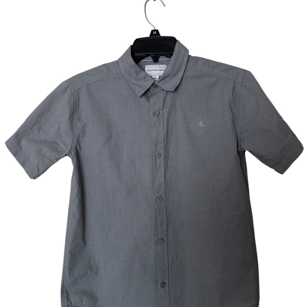 Calvin Klein Jeans Gray Casual Button Down Shirt